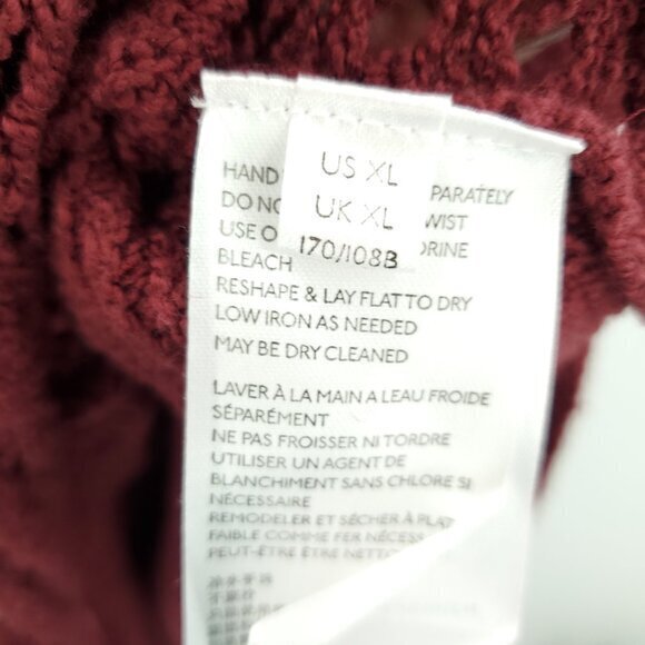 Free People Harper Knit Split Side Tunic Sweater XL Pretty Berry (Red) - Picture 14 of 15